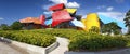 Panama City Biomuseo Museum of Natural History Building Exterior Panoramic View by Amador Causeway