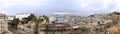 Cannes panoramic view of luxury yachts pier