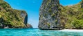 Wide panoramic view of Shimizu Island, Bacuit Archipelago, El Nido, Palawan, Philippines, Asia Royalty Free Stock Photo