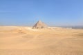 Panoramic view of the three great pyramids of Giza, Egypt Royalty Free Stock Photo