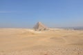 Panoramic view of the three great pyramids of Giza, Egypt Royalty Free Stock Photo