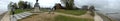 Panormaic Shot of The Shoreline at The Jamestown Settlement, Virginia, USA. April 2015.