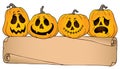 Wide parchment and Halloween pumpkins 4