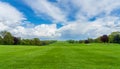 Wide parkland in England with dramatic sky Royalty Free Stock Photo