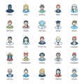 Collection of Professional and Business Avatars In Flat Style