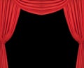 Wide Red Theatre Curtains Royalty Free Stock Photo