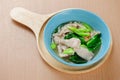 Wide rice noodles in gravy Royalty Free Stock Photo