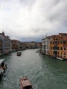 Wide river canal venice boasts sky buildings