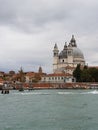Wide river canal venice boasts sky buildings Cathedral basilica architecture