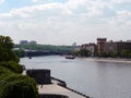 Wide river in Moscow