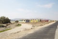 Wide road to Kalia Beach, Dead sea, Israel Royalty Free Stock Photo