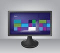 Wide Screen Computer Monitor Illustration