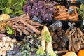 A wide selection of organic vegetables. Fresh, organic vegetables at a farmers market Royalty Free Stock Photo