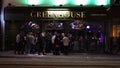 Busy Pub Scenic, British Bar Exterior, People Socialising on Street