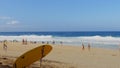 Wide shot of ehukai beach park location of pipeline