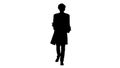 Silhouette Man dressed as courtier talking expressively and waiv