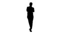 Silhouette Young african american man in grey clothes and glasse