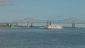 wide shot of the paddlewheeler creole queen