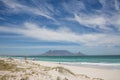 Wide shot of Table Mountain from Blouberg Beach Royalty Free Stock Photo