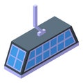 Wide ski lift icon isometric vector. Winter cable