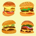 A wide variety of delicious burgers