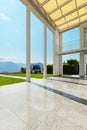 Wide veranda of a modern house Royalty Free Stock Photo