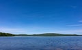 Wide view of Branch Lake in Maine in the summertime Royalty Free Stock Photo