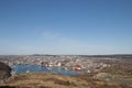 Wide view of the city of Saint Johns and its harbour