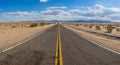 Wide View of Desert Road Royalty Free Stock Photo