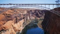 Wide view of the glen canyon dam bridge in page, az Royalty Free Stock Photo