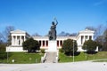 Wide view of the historic monumental statue