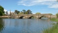 Wide view of the historic sandstone bridge at ross in tasmania, australia Royalty Free Stock Photo