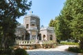 Wide view of Iulia Hasdeu Castle. Divine Eye enclosed in a triangle