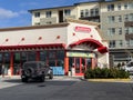 Lynnwood, WA USA - circa September 2023: Wide view of a Jacksons convenience store at a Shell gas station Royalty Free Stock Photo