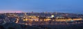 Panorama with Jerusalem old city in Israel - view from the Mount of Olives Royalty Free Stock Photo