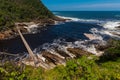 A wide view looking down on Storms River Mouth, South Africa Royalty Free Stock Photo