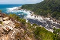 Storms River Mouth meeting the sea, South Africa Royalty Free Stock Photo