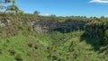 Wide view of los gemelos sinkhole on santa cruz island, galapagos Royalty Free Stock Photo