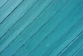 Wide view of old boards at an angle painted green Royalty Free Stock Photo