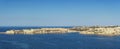 Wide view with the old Fort Ricasoli from Valletta in Malta