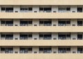 Wide view old orange apartment building Royalty Free Stock Photo
