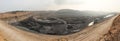 Wide view of opencast coal mine Royalty Free Stock Photo