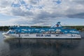 Tallink Silja line crusieship vessel MS galaxy in Stockholms Archipelago on it\'s way to the vartahmnen port