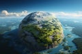 wide view shot of the earth planet