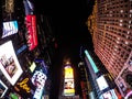 A wide view in time square, NYC. Royalty Free Stock Photo