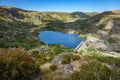 Wide view, Vega de Tera broken dam in Zamora, Spain Royalty Free Stock Photo