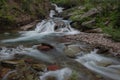 Wide View of Wilbur Falls in Glacier Royalty Free Stock Photo