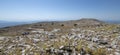 Wide view of Zeus temple and the main road on Attavyros mountain