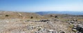 Wide view of Zeus temple and the main road on Attavyros mountain