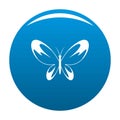Wide wing butterfly icon blue vector Royalty Free Stock Photo